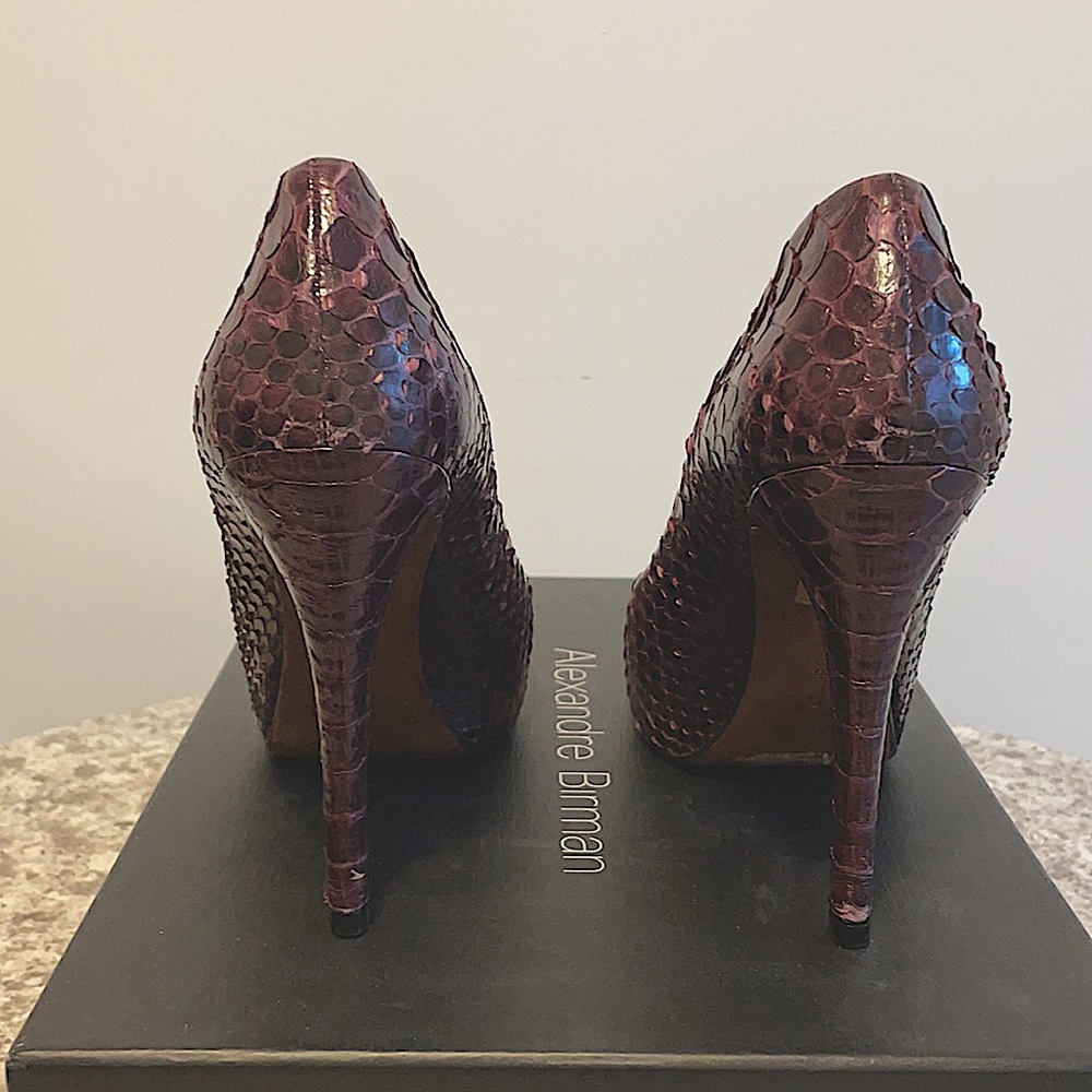Alexandre Birman Python Platform Heels (6.5) - image 4